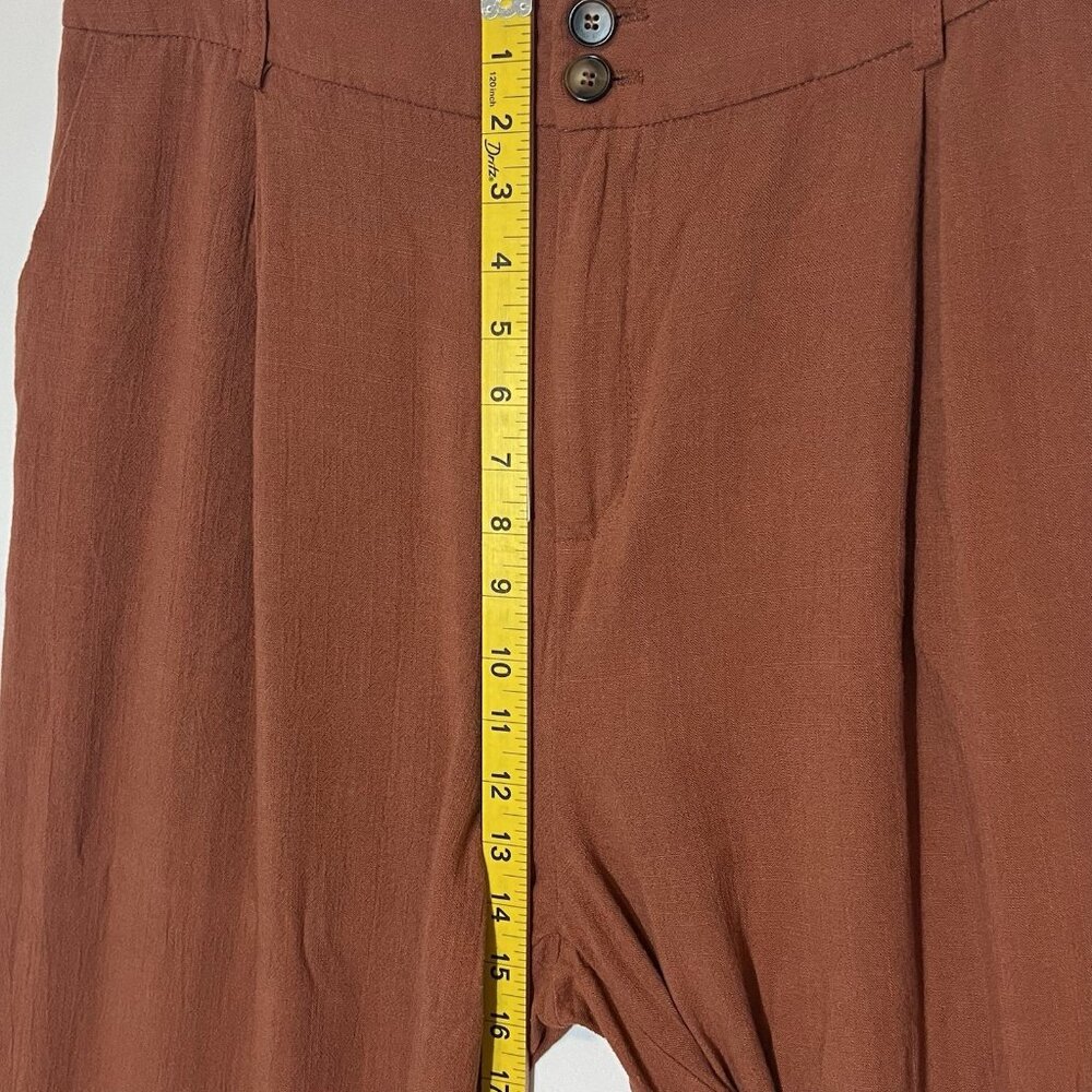 Dokotoo Women’s Linen Pants Casual Loose Wide Leg 2XL Size High Waist Zipper - Picture 7 of 13